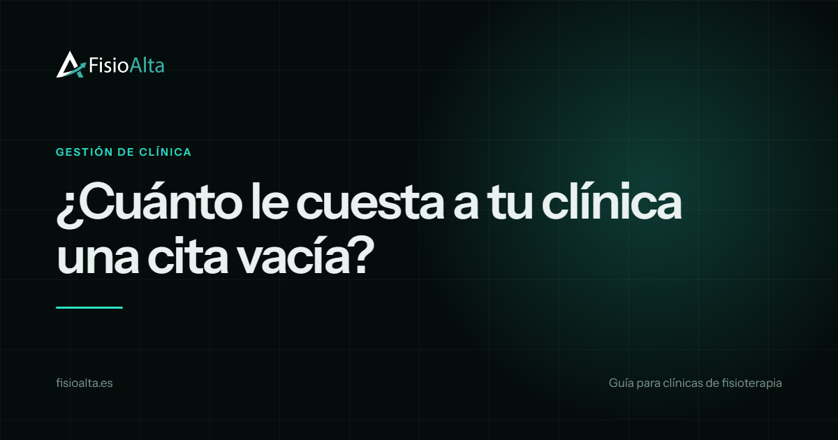 ¿Cuánto le cuesta a tu clínica una cita vacía?